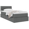 vidaXL Opbergbed met matras Donkergrijs 90 x 190 cm Bewerkt hout