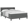 vidaXL Boxspringbed met matras met matras Donkergrijs 140 x 190 cm