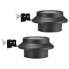 HI Dakgootlamp solar LED 2 st zwart
