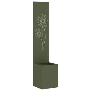 vidaXL Tuin Privacy Screen Fretwerk Olijfgroen 32 x 32 x 150 cm