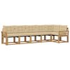 vidaXL Buiten bankenset 6 st Wit en Beige