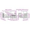 vidaXL Sofa-Sets 6 pcs Natuurlijk en Cr&egrave;me Massief Acaciahout