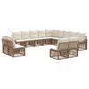 vidaXL Tuinbankenset 13 st Beige poly rattan