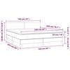 vidaXL Boxspring met matras en LED fluweel donkerblauw 160x200 cm