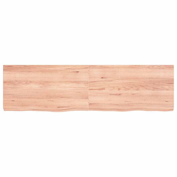 vidaXL Wandschap 180x50x(2-6)cm behandeld massief eikenhout lichtbruin