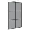 vidaXL Inloop Douche Wand Zwart 115 x 195 cm gehard glas