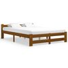 vidaXL Bedframe massief grenenhout honingbruin 120x200 cm