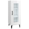 vidaXL Dressoir 34,5x34x90 cm bewerkt hout hoogglans wit