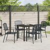vidaXL Tuin eettafelset 5 pcs Antraciet Gepoedercoat staal