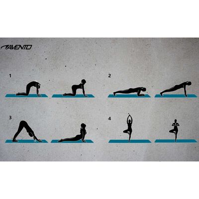 Avento Fitness-/yogamat Basic zwart