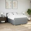 vidaXL Boxspring met matras stof lichtgrijs 140x190 cm