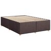 vidaXL Boxspring met matras stof donkerbruin 140x190 cm