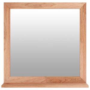 vidaXL Wandspiegel 55x55 cm massief walnotenhout
