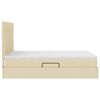 vidaXL Opbergbed met LED met matras Cr&egrave;me 140 x 190 cm Polyester
