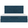 vidaXL Ottoman bed met matrassen en LED's 180x200cm fluweel