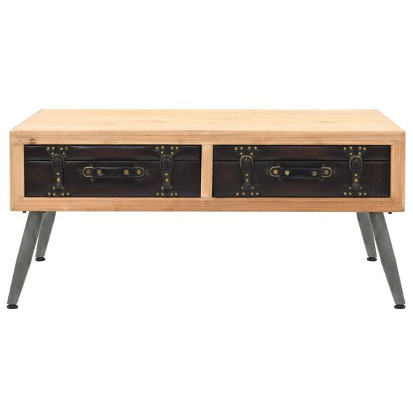vidaXL Salontafel 115x55x50 cm massief vurenhout
