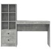 vidaXL Bureau met lade 2 pcs Beton Grijs