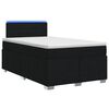 vidaXL Boxspringbed met matras met hoofdeinde Zwart 120 x 200 cm Stof