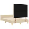 vidaXL Bedframe met hoofdeinde Cr&egrave;me 120 x 190 cm Stof