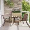vidaXL Tuin Bistro Set 3 pcs Bruin Staal
