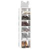 vidaXL Schoenenkasten 2 st 27,5x27x102 cm hoogglans wit