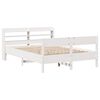 vidaXL Bedframe zonder matras massief grenenhout wit 135x190 cm