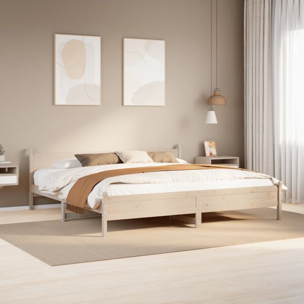 vidaXL Bedframe zonder matras massief grenenhout 180x200 cm
