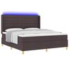 vidaXL Boxspringbed met matras met hoofdeinde Bruin 140 x 200 cm Stof