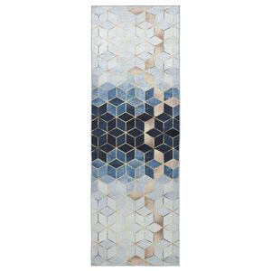vidaXL Vloerkleedloper LESAKA zilver 100 x 150 cm Diamantvelours