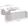 vidaXL 6-delige Loungeset met kussens poly rattan lichtgrijs