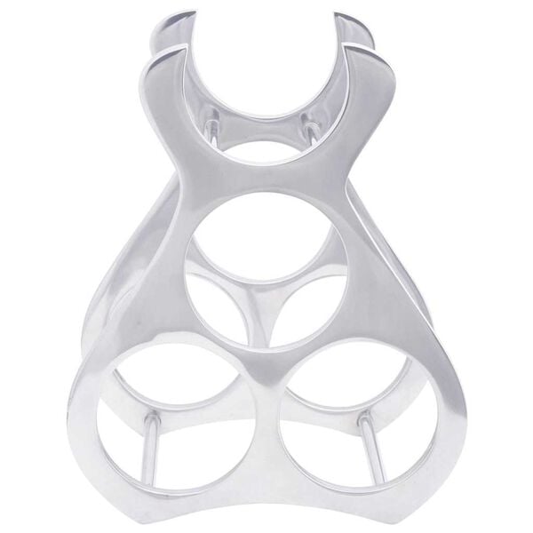 vidaXL Wijnrek Zilver 32 x 14 x 37,5 cm Aluminium