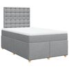 vidaXL Boxspring met matras stof lichtgrijs 120x190 cm