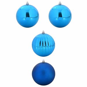 vidaXL Kerstbal Set 4 pcs Blauw Kunststof