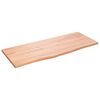 vidaXL Wandschap 100x40x2 cm behandeld massief eikenhout lichtbruin