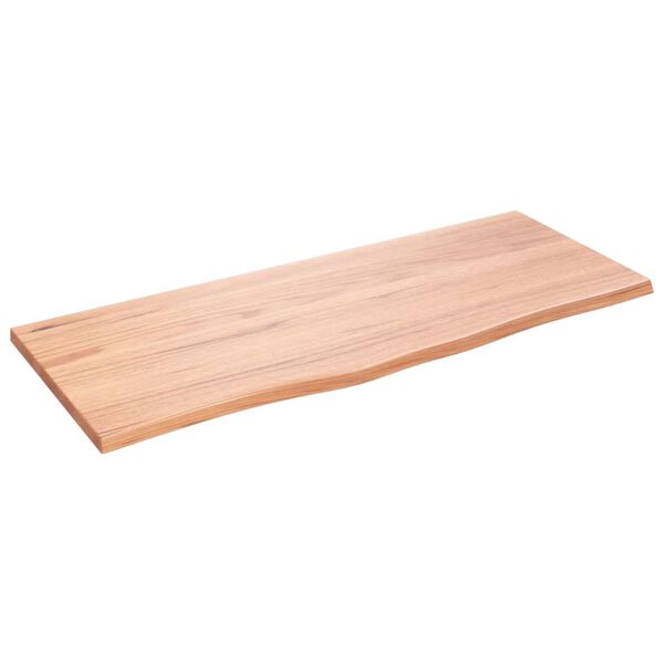 vidaXL Wandschap 100x40x2 cm behandeld massief eikenhout lichtbruin