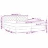 vidaXL Boxspringbed met matras Lichtgrijs 200 x 200 cm Fluweel