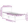 vidaXL Bedframe met hoofdbord en LED-verlichting wit 90x190 cm