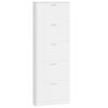 vidaXL Schoenenkast 59x17x169 cm bewerkt hout hoogglans wit