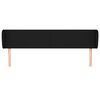 vidaXL Hoofdbord met randen 203x23x78/88 cm stof zwart