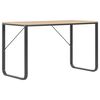 vidaXL Computerbureau 120x60x73 cm zwart en eikenkleurig