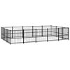 vidaXL Hondenkennel voor buiten 14,11 m&sup2; staal