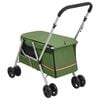 vidaXL Hondenwagen inklapbaar 100x49x96 cm linnenstof groen