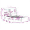 vidaXL Bedframe zonder matras massief grenenhout wit 140x200 cm