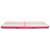 vidaXL Gymnastiekmat met pomp opblaasbaar 400x100x20 cm PVC roze