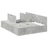 vidaXL Opbergbedframe met opslag Beton Grijs 150 x 200 cm Bewerkt hout