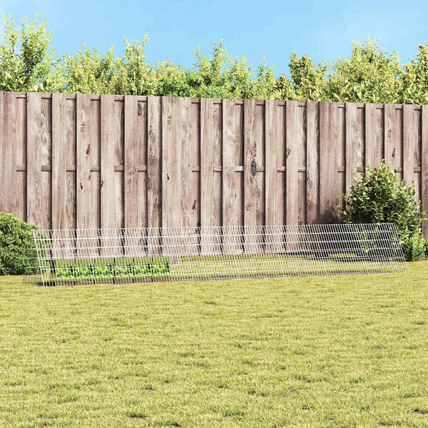 vidaXL Konijnenkooi Zilver 650 x 55 x 55 cm Gegalvaniseerd staal