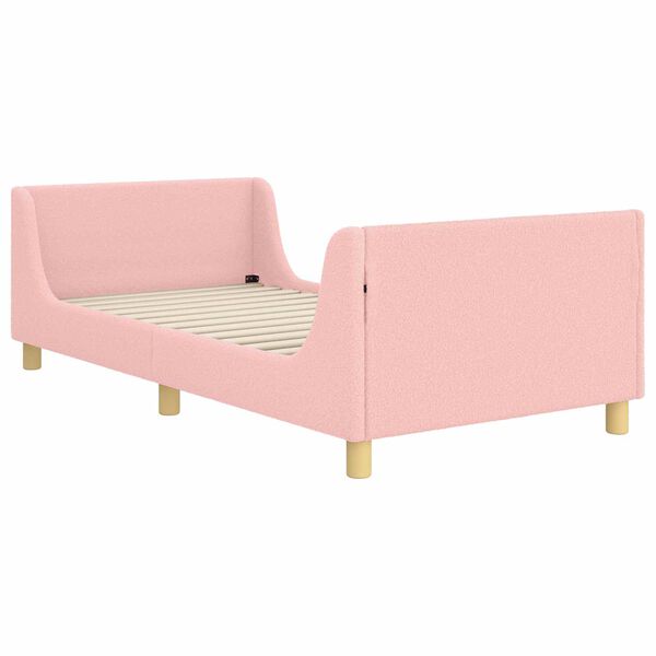 vidaXL Bedframe voor kinderen met hoofdbord Roze 90 x 200 cm