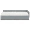 vidaXL Hoekbedframe met Matras Anders 2 pcs Lichtgrijs Stof