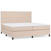 vidaXL Boxspring met matras kunstleer cappuccinokleurig 200x200 cm