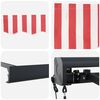 vidaXL Markies Rood en Wit 400 &times; 300 cm Polyester en Aluminium